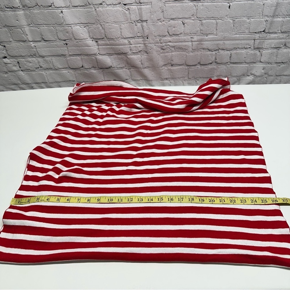 Dragonfly Red And White Striped Poncho Top Nwt — image 4 of 8